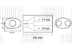 Пламегаситель универсальный 170-105/L 355-63 в две по 54 с перфорированным диффузором (нержавеющая сталь) (ESM 17136061 d)