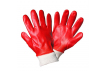 Перчатки рабочие с полным ПВХ покрытием кисти, МБС (XL), красные (AWG-O-04)