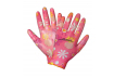 Перчатки полиэфирные с цельным нитриловым покрытием ладони, женские (M), розовые (AWG-NW-09)