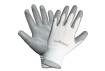 Перчатки полиэфирные с цельным ПУ покрытием ладони (XL), бел./сер. (AWG-N-02)