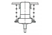 Термостат для автомобилей Гранта/Datsun on-Do (термоэлемент, обрезиненный клапан) (''зимний'' 92 С) (LT 0193)