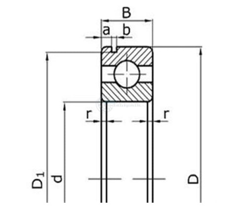 Радиальный однорядный подшипник чертеж