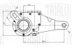 Рычаг тормоза регулировочный автоматический (трещотка) для автомобилей МАЗ 5440, 544069, 643068 задний левый (эвольвентный шлиц) (ZF 2515)