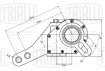 Рычаг тормоза регулировочный автоматический (трещотка) для автомобилей МАЗ 5440, 544069, 643068 передний (широкий шлиц) (ZF 2518)
