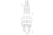 Свеча зажигания для а/м ГАЗ/УАЗ с дв. ЗМЗ-402.1/4021.1 (зазор 0,5мм) (VSP 0304)