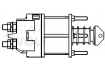 Реле втягивающее стартера для а/м Лада 2101-2107, 3 шпильки (с/о, для ст. 35.3708) (VSR 0102)