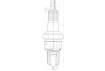 Комплект свечей зажигания для а/м ГАЗ/УАЗ с дв. ЗМЗ-405/406/409 (зазор 0,7мм, с резистором, с медью) (4шт) (VSP 0006A)